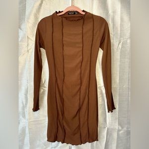 Nasty Gal Brown Mini Dress